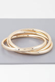 Triple Shiny Bangle Bracelet