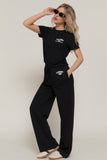 Waistband Print Detail Sweatpants